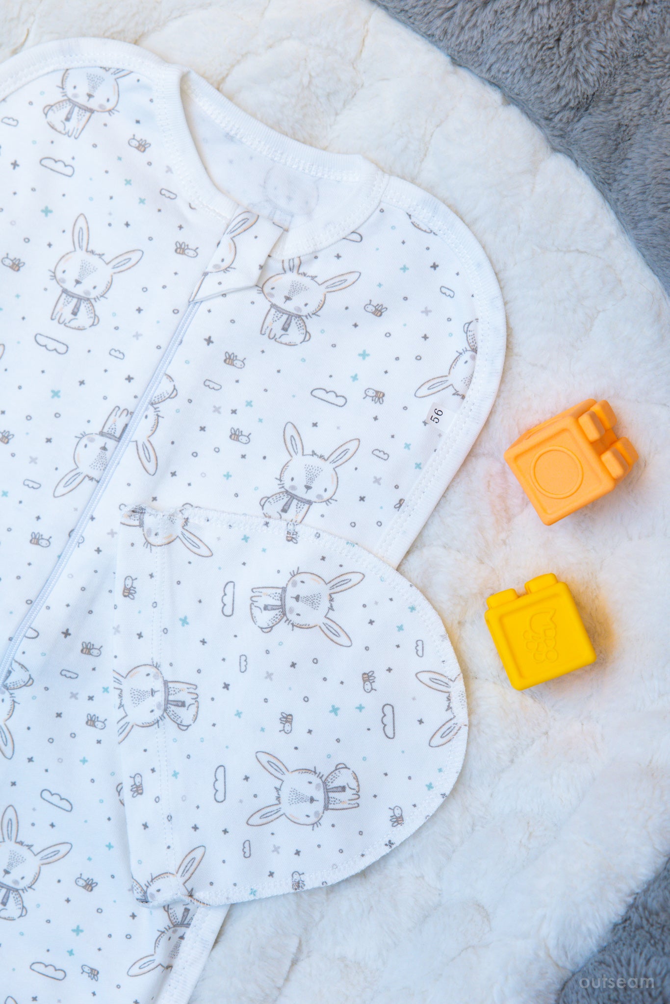 Outseam Newborn Sleep Cocoon Rabbit — detail view 2